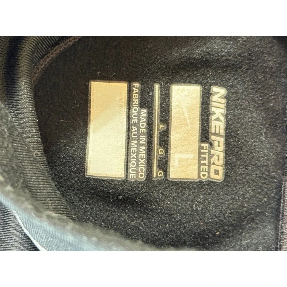 Nike Pro Dri-FIT Princeton Crew Shirt Large Gray‎ Fitted  Long Sleeve Athletic